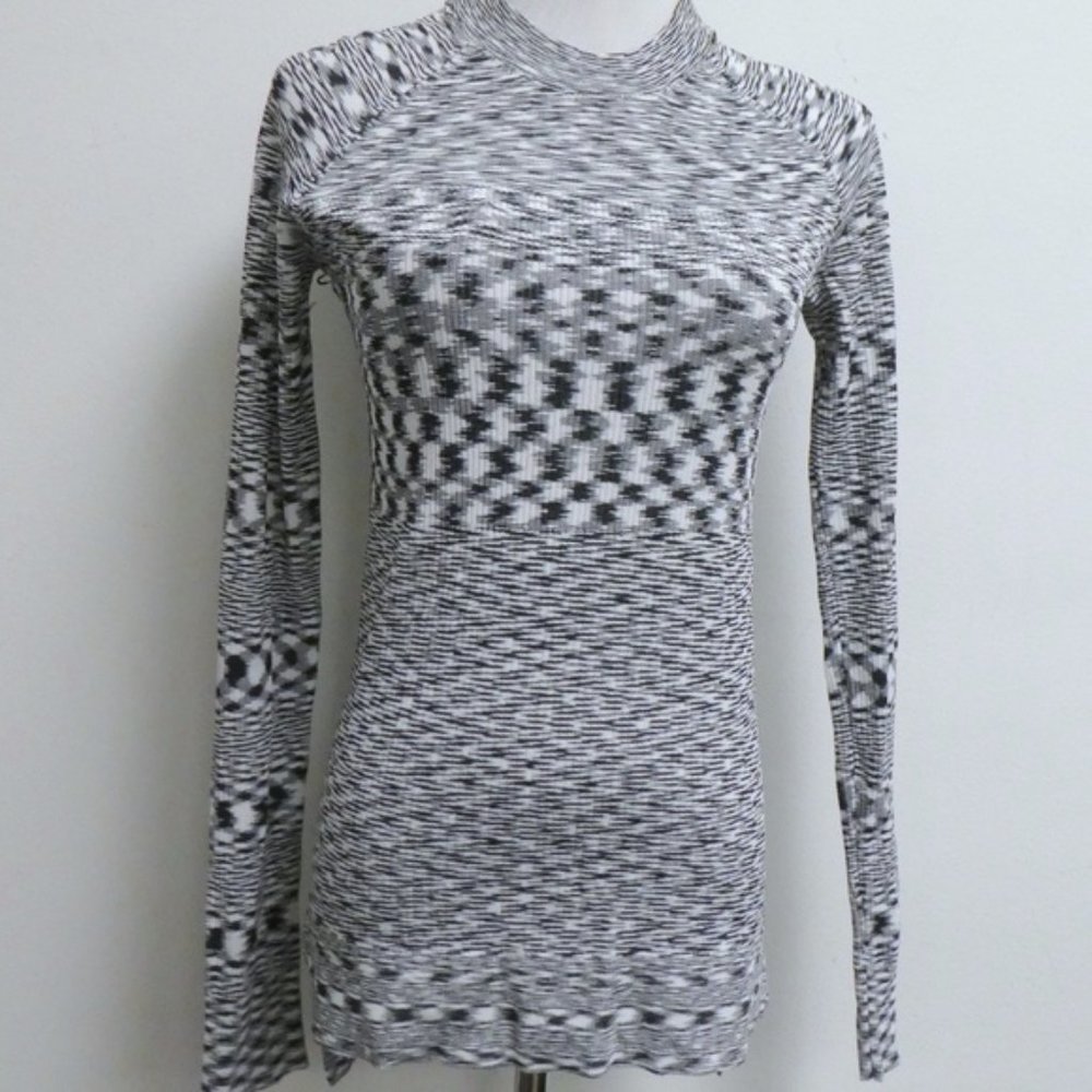 VERONICA BEARD LAINEY black white tunic sweater S